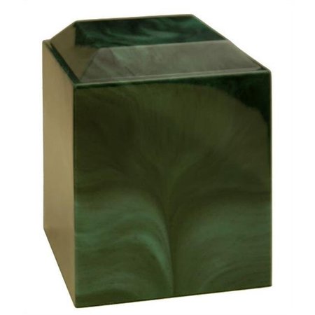MEDM Taylor Urns 360EM Cultured Marble Cremation Pinnacle Adult Urn; Emerald 360EM
